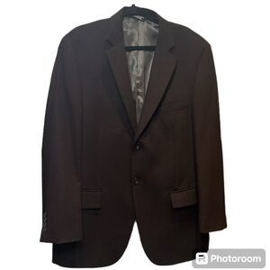 Pronto Uomo 2 Silk/Wool/Cashmere Blend 2 Button Men’s Brown Blazer Size 44